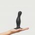 Strap-on-me Curvy M - Wavy, Suction Cup Dildo (Black) 