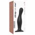 Strap-on-me Curvy L - Wavy Dildo with Base (Black) 