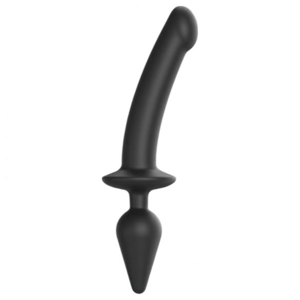 / Strap-on-me Swith Semi-Realistic XXL - 2-in-1 Silicone Dildo (Black)