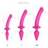 / Strap-on-me Switch Semi-Realistic S - 2-in-1 Silicone Dildo (Pink)