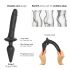 Strap-on-me Switch Realistic L - 2-in-1 Silicone Dildo (Black)