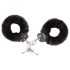 Love to Love Attach Me - Plush Handcuffs (Black) 