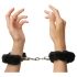 Love to Love Attach Me - Plush Handcuffs (Black) 