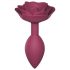 Love to Love Open Roses M - silicone anal plug (red)