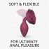 Love to Love Open Roses M - Silicone Anal Dildo (Burgundy) 