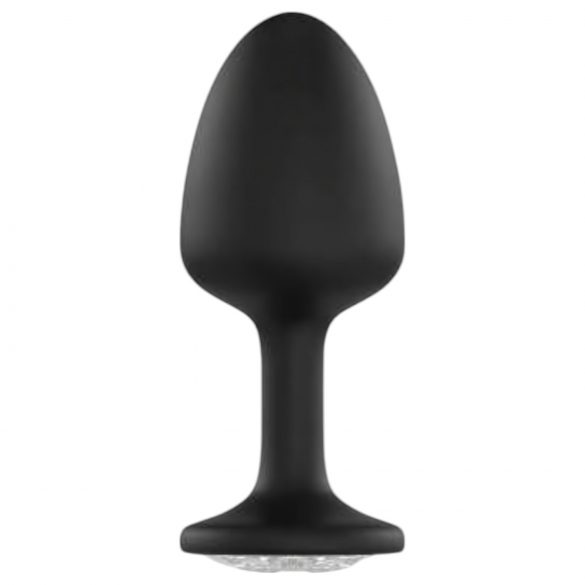 Dorcel Geisha Plug Diamond M - white jewel anal plug (black)