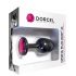 Dorcel Geisha Plug Ruby M - pink jeweled anal plug (black)