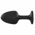 Dorcel Geisha Diamond Plug L - White Stone Anal Dildo (Black) 