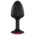 Dorcel Geisha Plug Ruby L - pink jeweled anal plug (black)