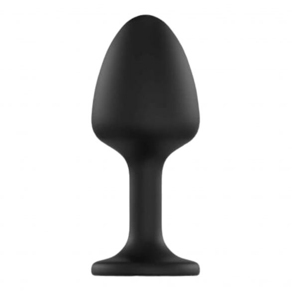 Dorcel Geisha Diamond Plug XL - Anal Dildo with White Stone (Black) 