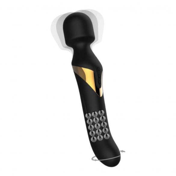 Dorcel Dual Orgasms Gold - Rechargeable 2-in-1 Massage Vibrator (Black) 