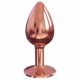 Dorcel Diamond Plug S - Aluminum Anal Dildo - Small (Rose Gold) 