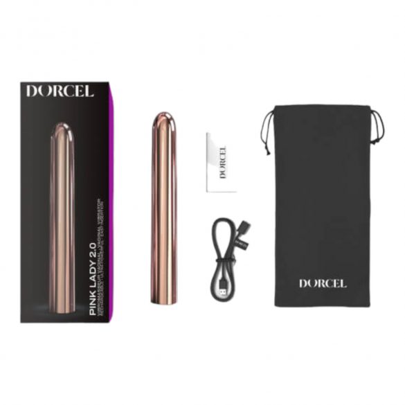 Dorcel Pink Lady 2.0 - Rechargeable Stick Vibrator (Rose Gold) 