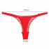 Rose Panty - Hidden Thong - Red (S-L) 