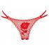 Rose Panty - Hidden Thong - Red (S-L) 