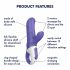 Satisfyer Magic Bunny - Waterproof Rechargeable Clitoral Vibrator (Blue) 