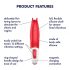 Satisfyer Power Flower - Rechargeable, Waterproof Vibrator (Red) 