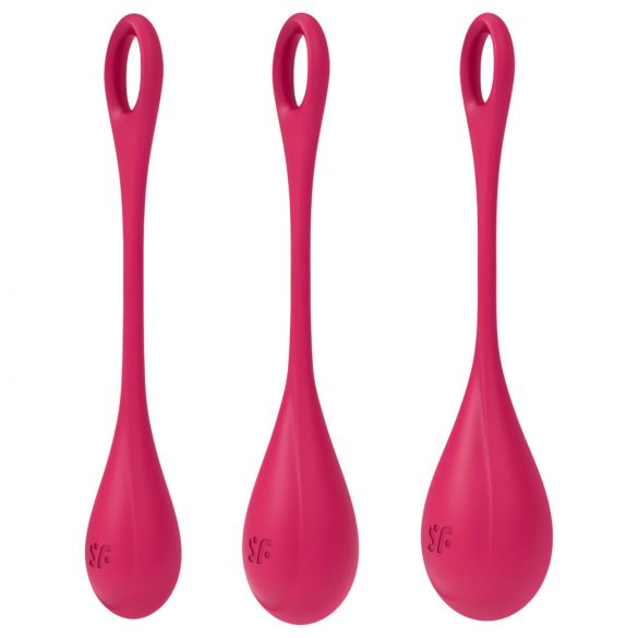 Satisfyer Yoni Power 1 - Geisha Ball Set - Red (3-piece)