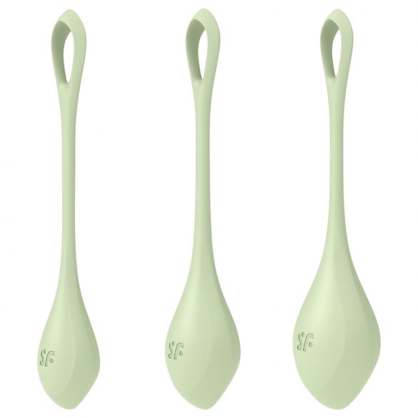 Satisfyer Yoni Power 2 - Geisha Balls Set - Green (3-piece) 