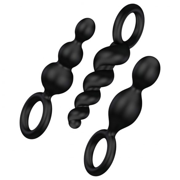 Satisfyer Booty Call - Anal Dildo Set - Black (3-Piece) 