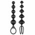 Satisfyer Love Beads - Beaded Anal Dildo Set - Black (2 Piece) 