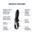 Satisfyer Hot Passion - Smart Heating Anal Vibrator (Black) 