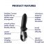 Satisfyer Hot Passion - smart warming anal vibrator (black)