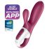 Satisfyer Hot Bunny - Smart Clitoral Warming Vibrator (Red)