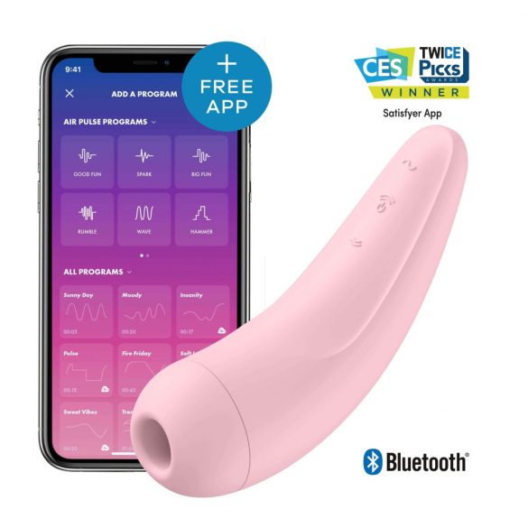 Satisfyer Curvy 2+ - Smart Clitoral Stimulator with Air Pulse Technology (Pink) 