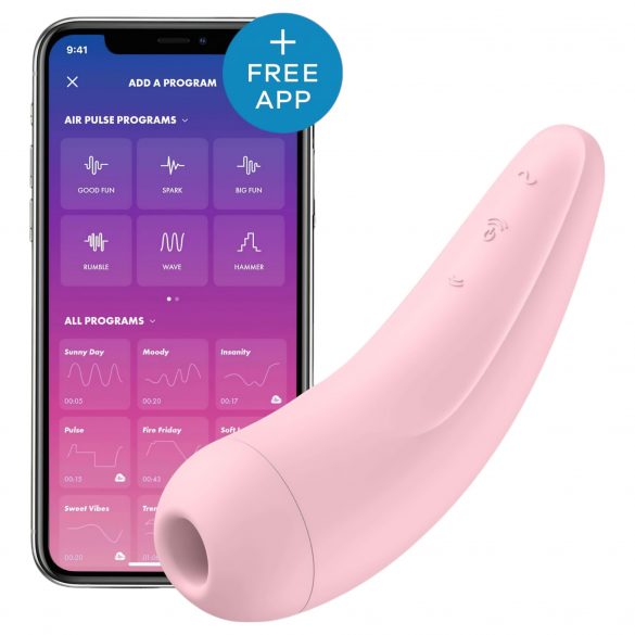 Satisfyer Curvy 2+ - Smart Clitoral Stimulator with Air Pulse Technology (Pink) 