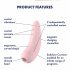 Satisfyer Curvy 2+ - Smart Clitoral Stimulator with Air Pulse Technology (Pink) 