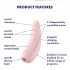 Satisfyer Curvy 2+ - Smart Air-Pulse Clitoral Stimulator (Pink)