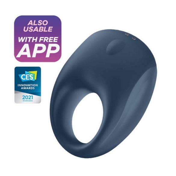 Satisfyer Strong One - Smart Vibrating Cock Ring (Blue) 