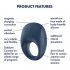 Satisfyer Strong One - Smart Vibrating Cock Ring (Blue) 