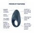 Satisfyer Mighty One - Smart Vibrating Cock Ring (Blue) 