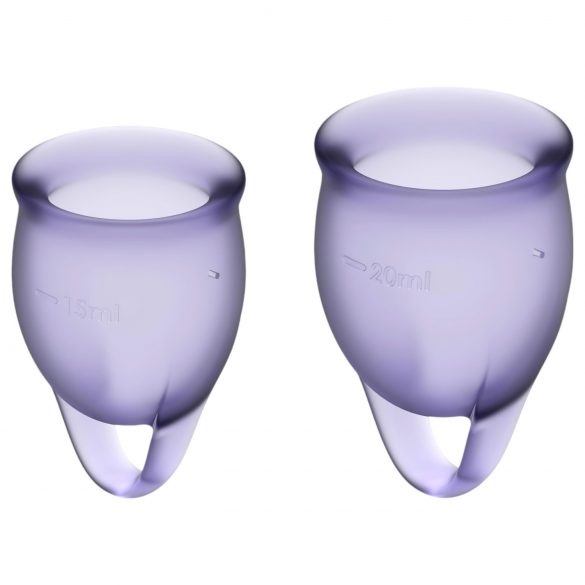 Satisfyer Feel Confident - Menstrual Cup Set (Purple) - 2 Pack