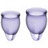 Satisfyer Feel Confident - Menstrual Cup Set (Purple) - 2 Pack