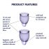 Satisfyer Feel Confident - Menstrual Cup Set (Purple) - 2 Pack