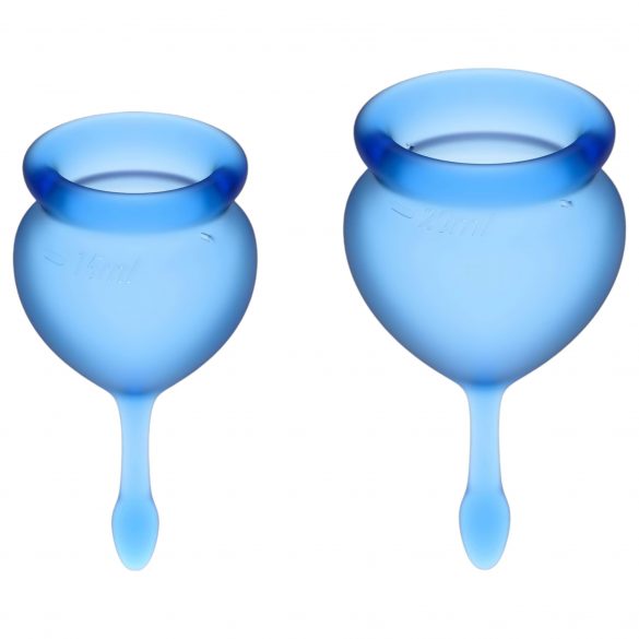 Satisfyer Feel Good - Menstrual Cup Set (Blue) - 2 Pack 