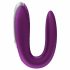 Satisfyer Double Fun - Smart Waterproof Couples Vibrator (Purple) 