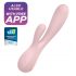 Satisfyer Mono Flex - Smart Waterproof Vibrator (Pale Pink) 