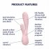 Satisfyer Mono Flex - Smart Waterproof Vibrator (Pale Pink) 