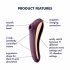 Satisfyer Dual Kiss - 2in1 Rechargeable Vaginal and Clitoral Vibrator (Purple) 