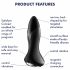 Satisfyer Rotator Plug 1 - Rechargeable Beaded Anal Vibrator (Black) 