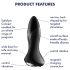 Satisfyer Rotator Plug 1 - Pearl Anal Vibrator (Black)