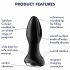 Satisfyer Rotator Plug 2 - Rechargeable Beaded Anal Vibrator (Black) 