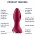 Satisfyer Rotator Plug 2 - Rechargeable Beaded Anal Vibrator (Fusion) 