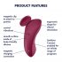 Satisfyer Sexy Secret - Smart Waterproof Panty Vibrator (Burgundy) 