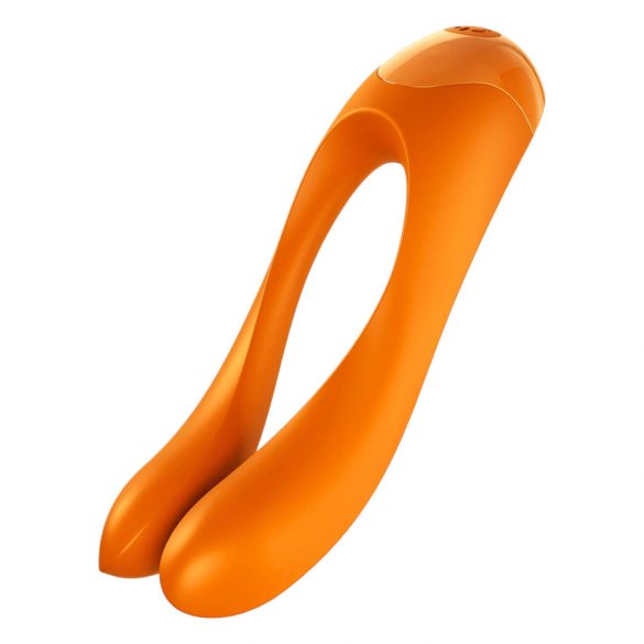 Satisfyer Candy Cane - Rechargeable, Waterproof Dual Vibrator (Orange) 