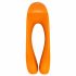 Satisfyer Candy Cane - Rechargeable, Waterproof Dual Vibrator (Orange) 